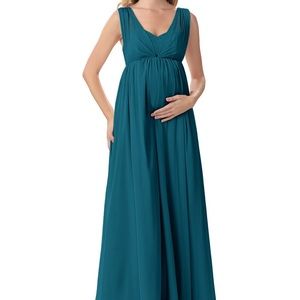 Azazie Bethany Ink Blue Maternity